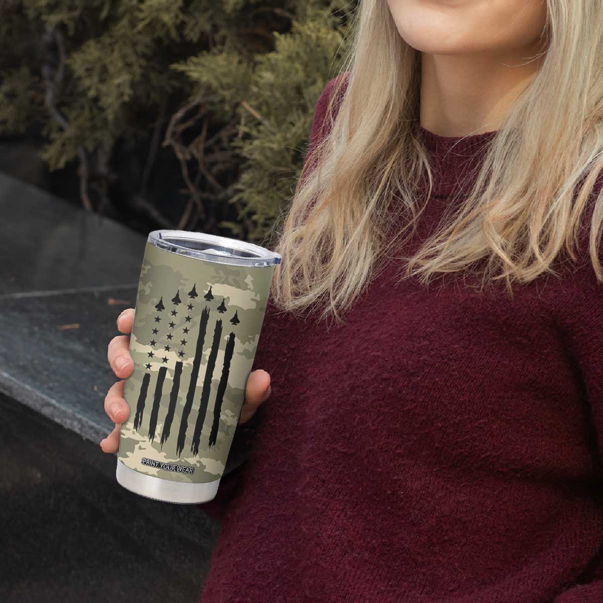 Anniversary Gift For Men Tumbler Cup I Promise To Always Be By Your Side Camo Valentines Day TB10 Print Your Wear