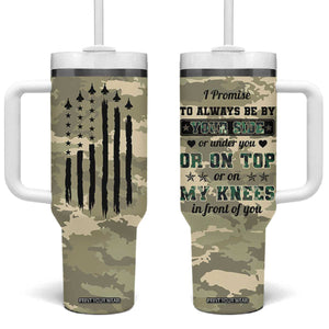 Anniversary Gift For Men Tumbler With Handle I Promise To Always Be By Your Side Camo Valentines Day TB10 One Size: 40 oz Camo Print Your Wear