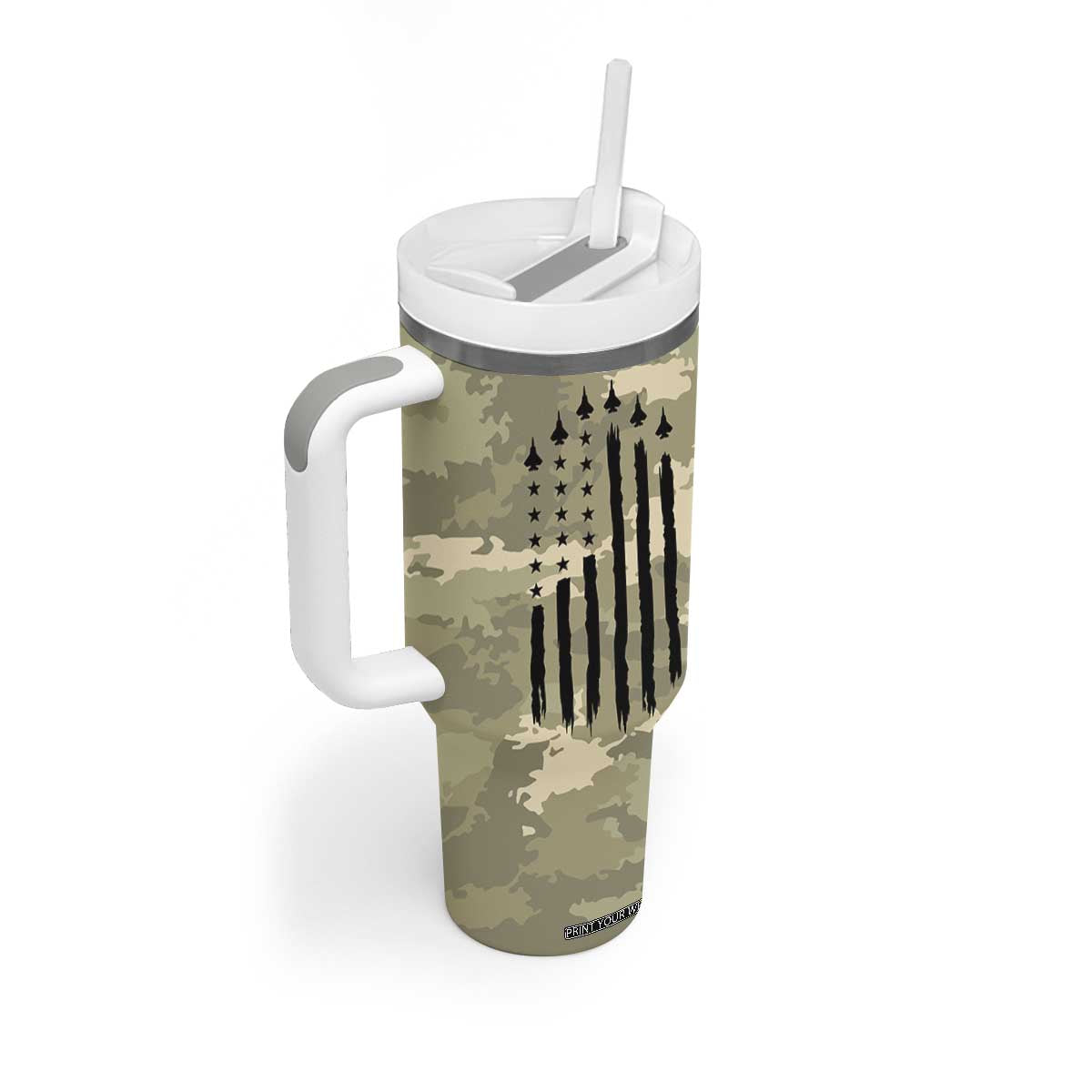Anniversary Gift For Men Tumbler With Handle I Promise To Always Be By Your Side Camo Valentines Day TB10 Print Your Wear