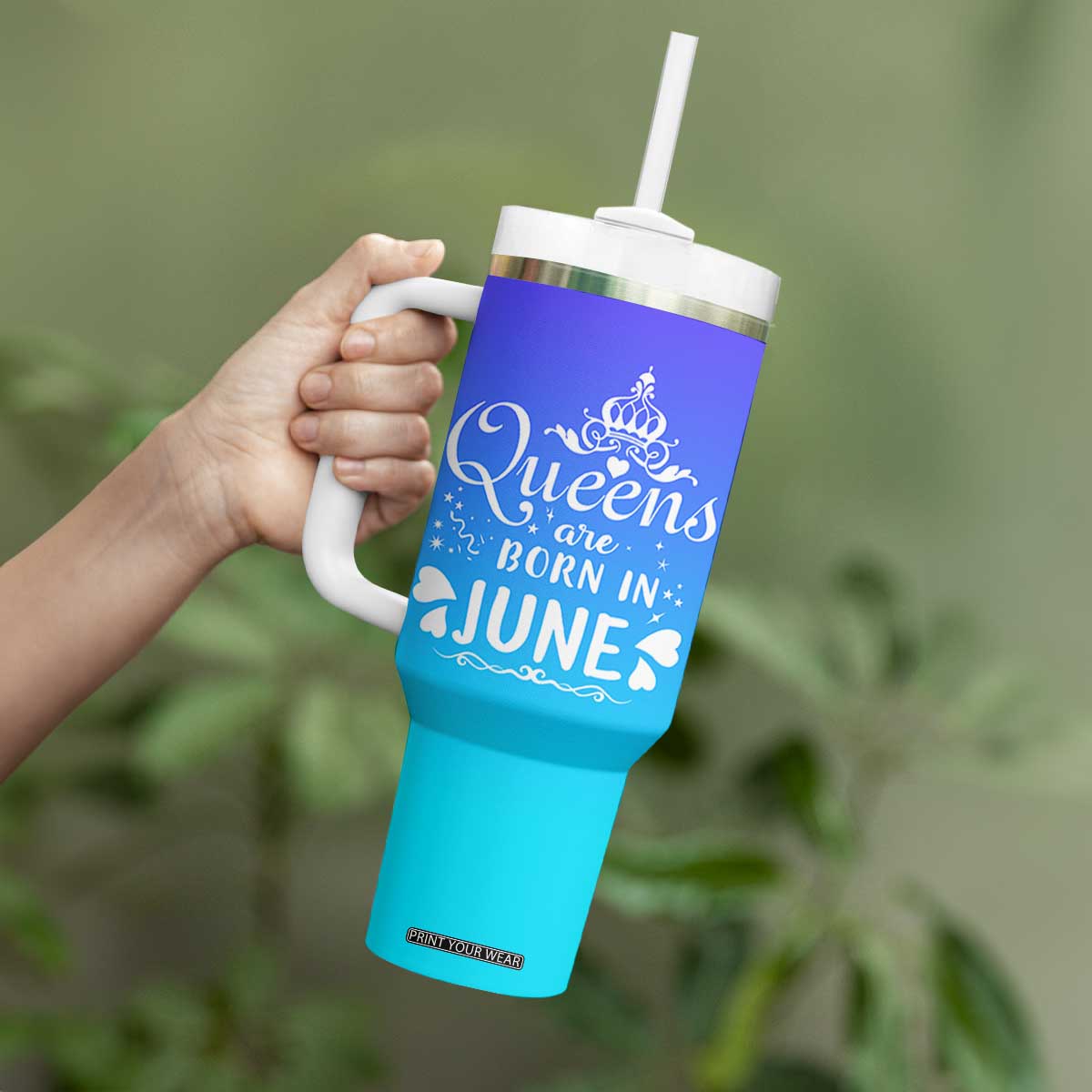 June Birthday Gifts For Women Tumbler With Handle Queens Are Born In June TB10 Print Your Wear