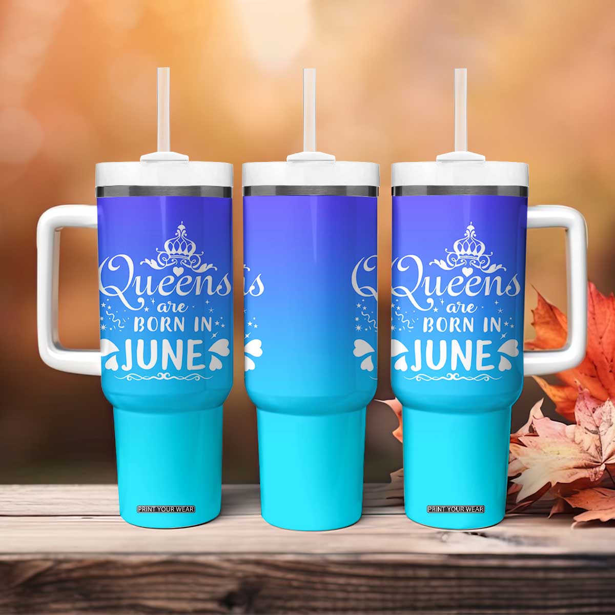 June Birthday Gifts For Women Tumbler With Handle Queens Are Born In June TB10 Print Your Wear