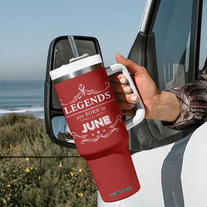 June Birthday Gifts Tumbler With Handle Legends Are Born In June TB10 Print Your Wear