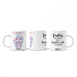 Gifts For Pastor Wife Coffee Mug Pastors Wives Flower Cross Christian Gifts For Women TB10 Print Your Wear