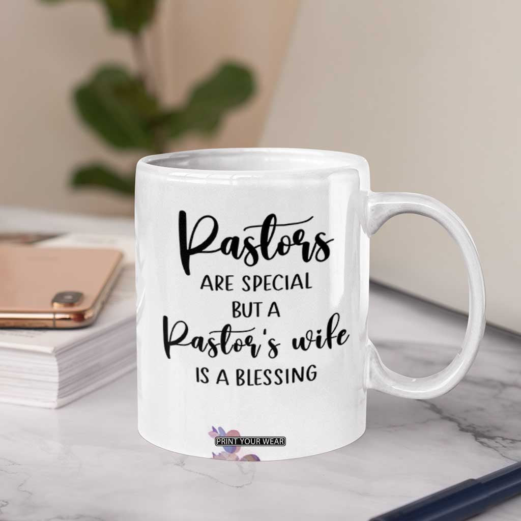 Gifts For Pastor Wife Coffee Mug Pastors Wives Flower Cross Christian Gifts For Women TB10 Print Your Wear