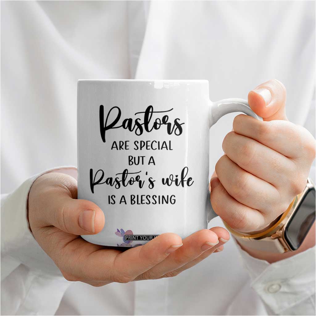Gifts For Pastor Wife Coffee Mug Pastors Wives Flower Cross Christian Gifts For Women TB10 Print Your Wear
