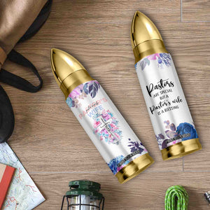 Gifts For Pastor Wife Bullet Tumbler Pastors Wives Flower Cross Christian Gifts For Women TB10 Print Your Wear