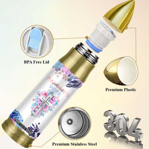 Gifts For Pastor Wife Bullet Tumbler Pastors Wives Flower Cross Christian Gifts For Women TB10 Print Your Wear