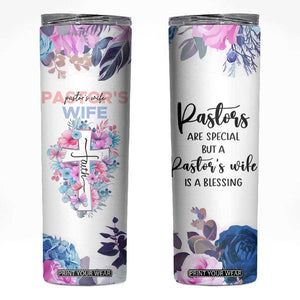 Gifts For Pastor Wife Skinny Tumbler Pastors Wives Flower Cross Christian Gifts For Women TB10 White Print Your Wear