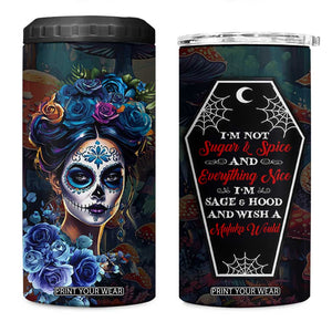 Sugar Skull 4 in 1 Can Cooler Tumbler Sugar And Spice Gift For Women Girls TB10 One Size: 16 oz Multicolor Print Your Wear