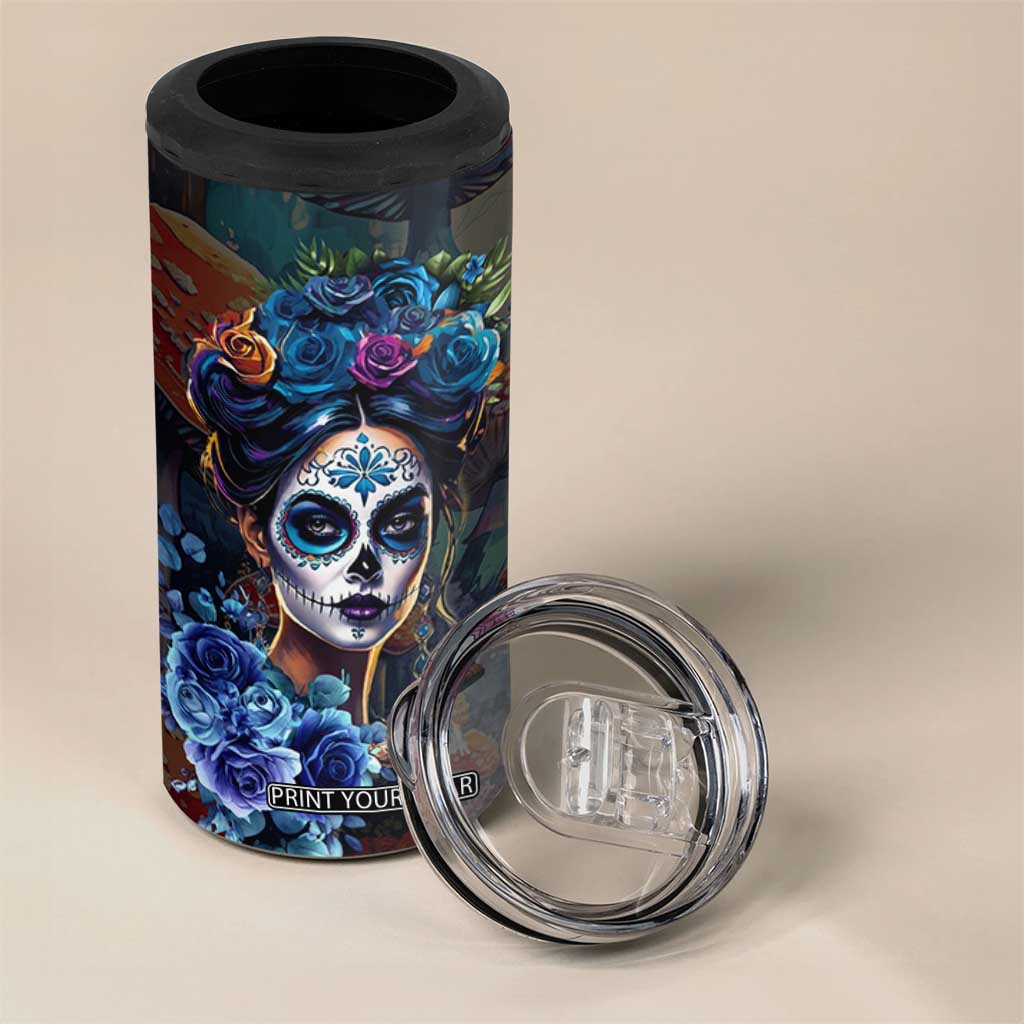 Sugar Skull 4 in 1 Can Cooler Tumbler Sugar And Spice Gift For Women Girls TB10 Print Your Wear