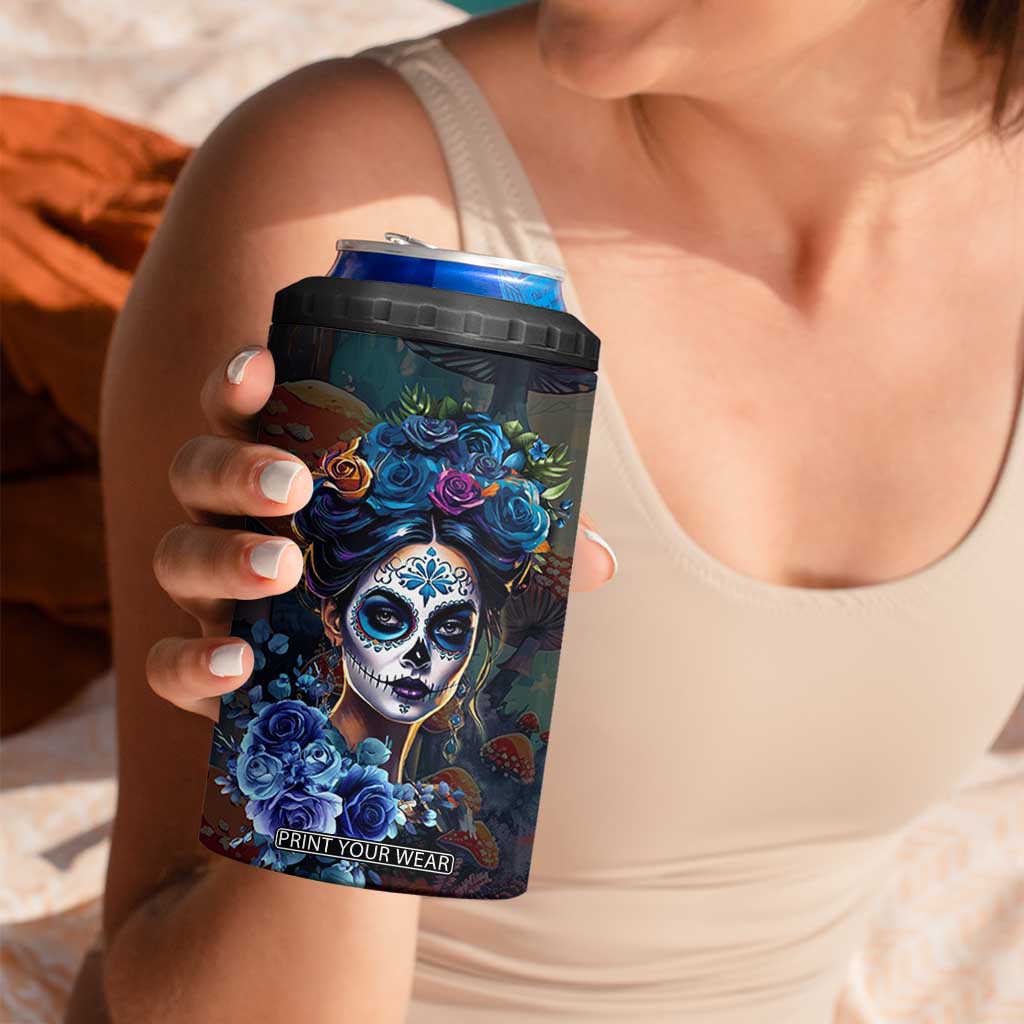Sugar Skull 4 in 1 Can Cooler Tumbler Sugar And Spice Gift For Women Girls TB10 Print Your Wear