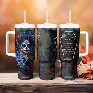 Sugar Skull Tumbler With Handle Sugar And Spice Gift For Women Girls TB10 Print Your Wear
