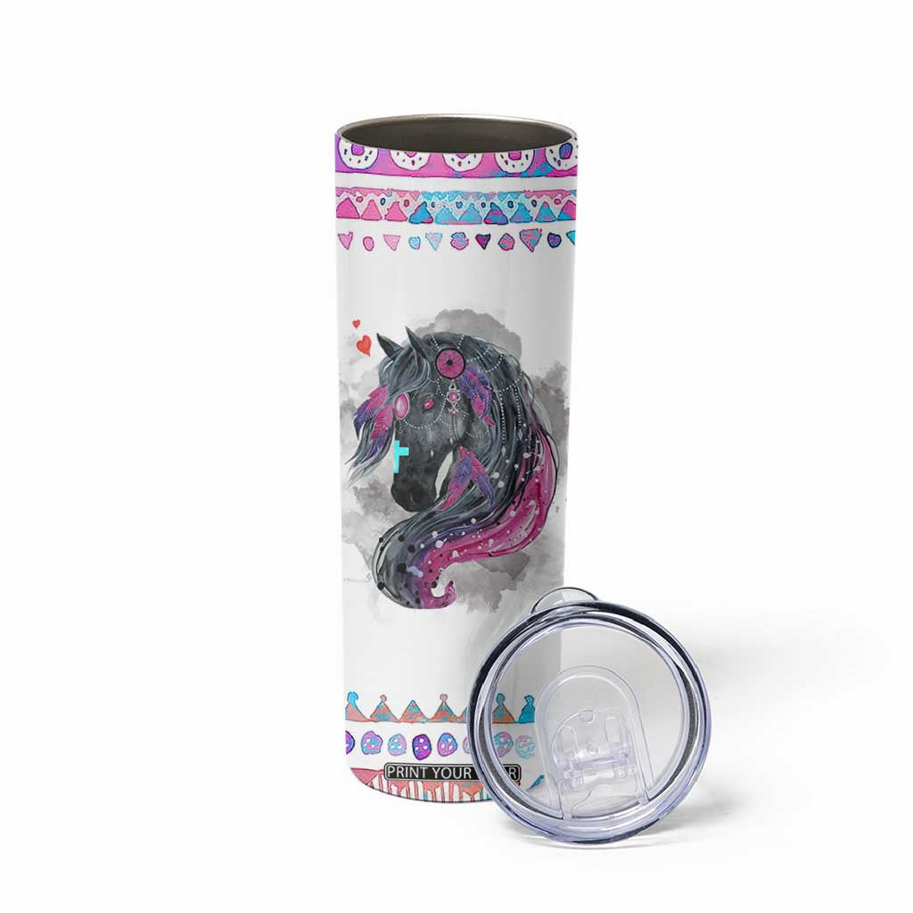Christian Gifts For Horse Lover Skinny Tumbler Horse Gifts For Girls Teenage Daughter Sister Friends Bestie Niece TB10 Print Your Wear