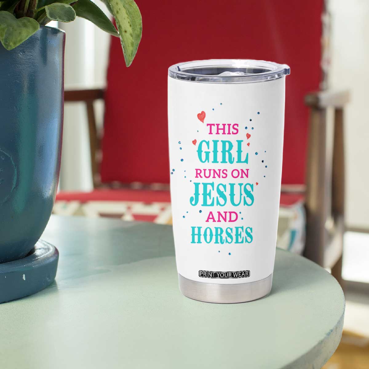 Christian Gifts For Horse Lover Tumbler Cup Horse Gifts For Girls Teenage Daughter Sister Friends Bestie Niece TB10 Print Your Wear