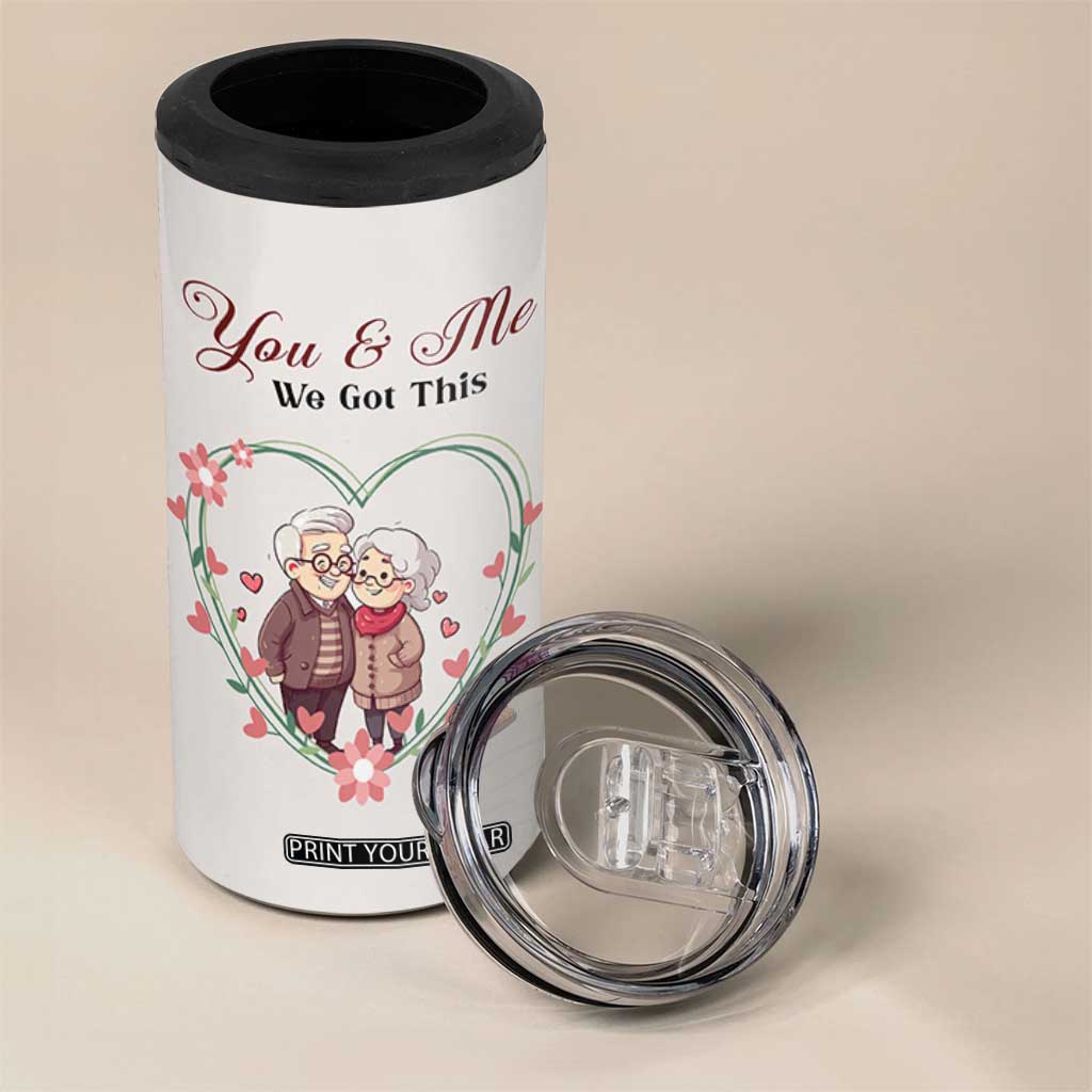 You And Me We Got This 4 in 1 Can Cooler Tumbler Christmas Birthday Valentine Wedding Anniversary Gift For Wife Husband