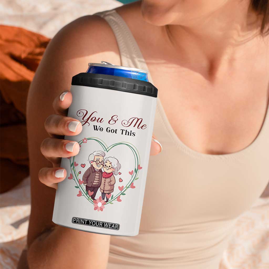 You And Me We Got This 4 in 1 Can Cooler Tumbler Christmas Birthday Valentine Wedding Anniversary Gift For Wife Husband