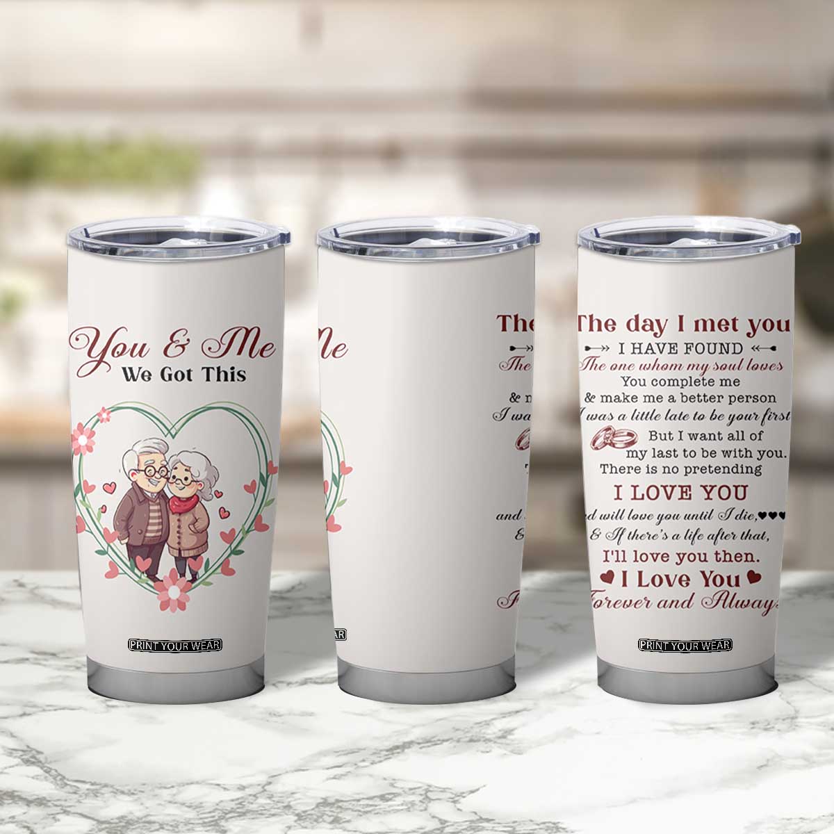 You And Me We Got This Tumbler Cup Christmas Birthday Valentine Wedding Anniversary Gift For Wife Husband TB10 Print Your Wear