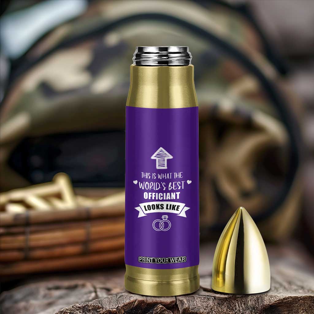 Groomsmen Proposal Gift Bullet Tumbler This Is What An Awesome Officiant Looks Like Bride Groom Thank You TB10 Print Your Wear