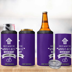Groomsmen Proposal Gift 4 in 1 Can Cooler Tumbler This Is What An Awesome Officiant Looks Like Bride Groom Thank You TB10 Print Your Wear