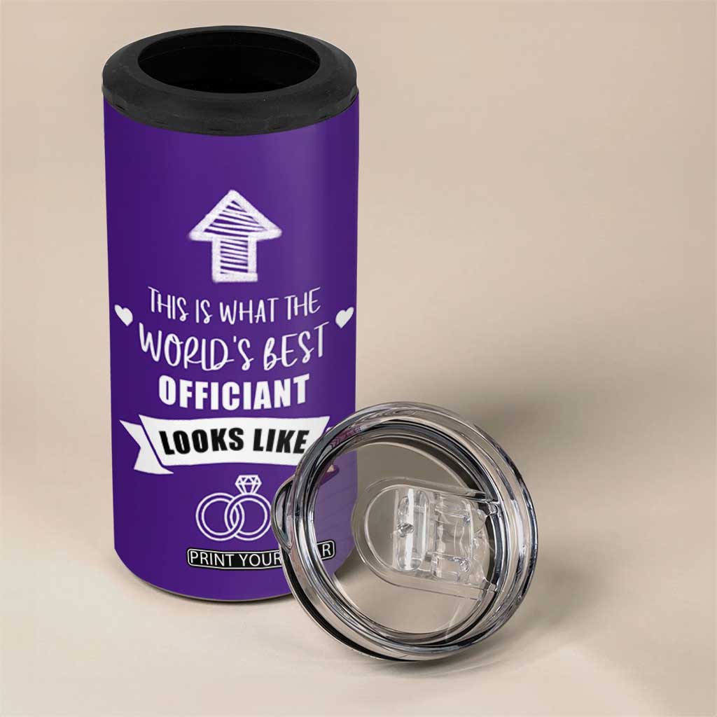 Groomsmen Proposal Gift 4 in 1 Can Cooler Tumbler This Is What An Awesome Officiant Looks Like Bride Groom Thank You TB10 Print Your Wear