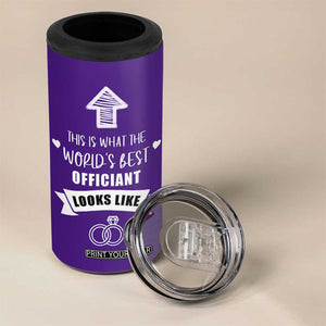 Groomsmen Proposal Gift 4 in 1 Can Cooler Tumbler This Is What An Awesome Officiant Looks Like Bride Groom Thank You TB10 Print Your Wear