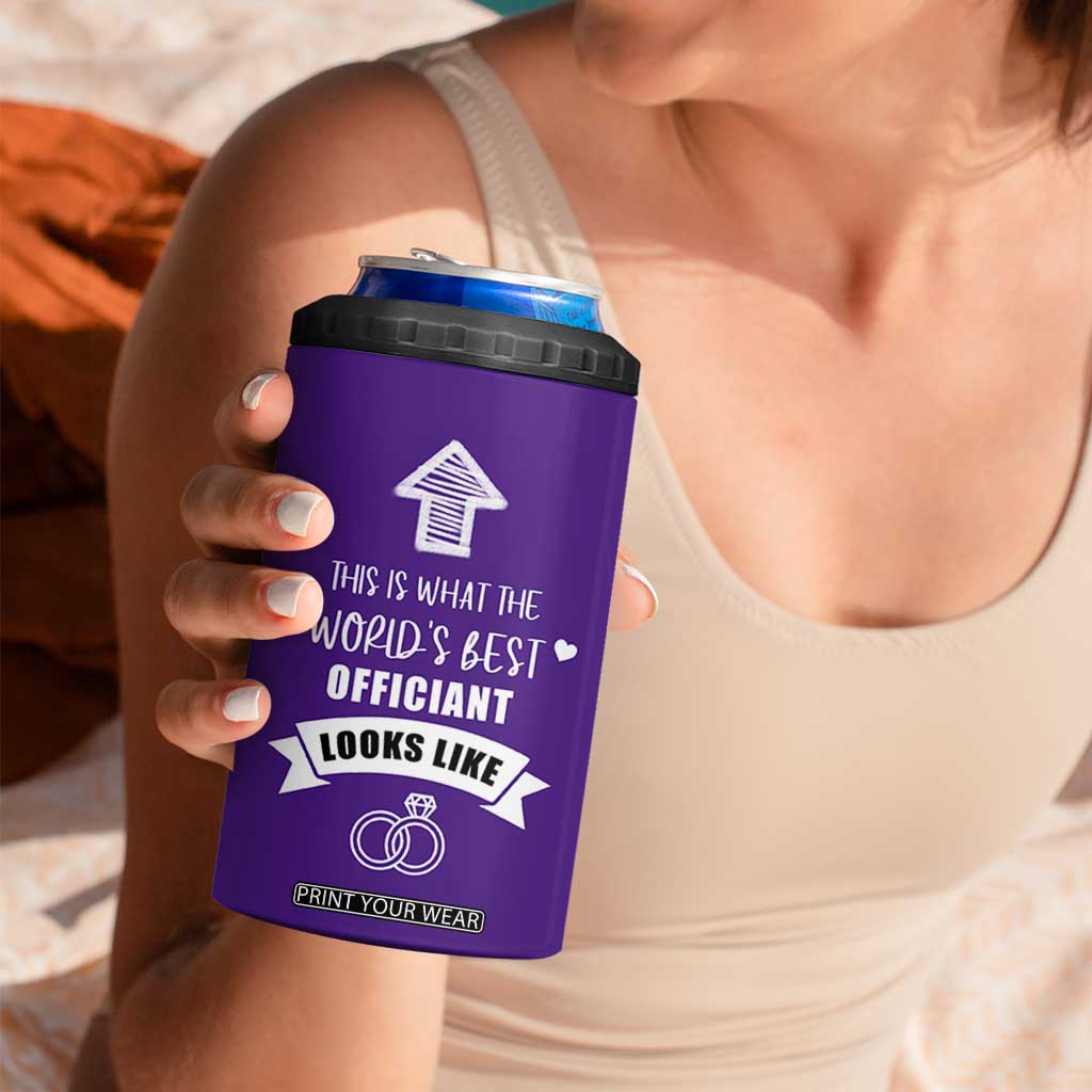 Groomsmen Proposal Gift 4 in 1 Can Cooler Tumbler This Is What An Awesome Officiant Looks Like Bride Groom Thank You TB10 Print Your Wear