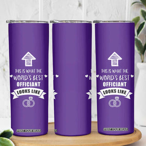 Groomsmen Proposal Gift Skinny Tumbler This Is What An Awesome Officiant Looks Like Bride Groom Thank You TB10 Print Your Wear