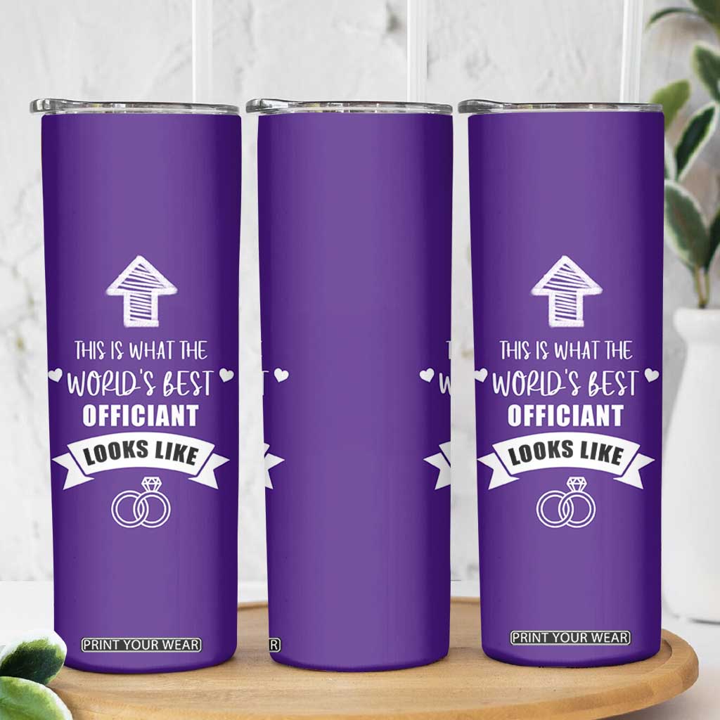 Groomsmen Proposal Gift Skinny Tumbler This Is What An Awesome Officiant Looks Like Bride Groom Thank You TB10 Print Your Wear