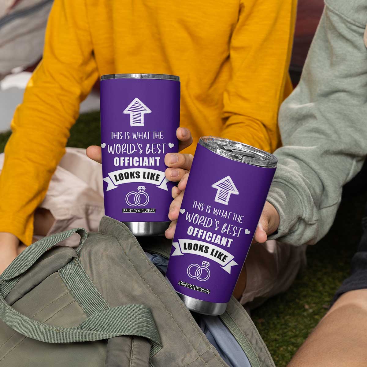 Groomsmen Proposal Gift Tumbler Cup This Is What An Awesome Officiant Looks Like Bride Groom Thank You TB10 Print Your Wear