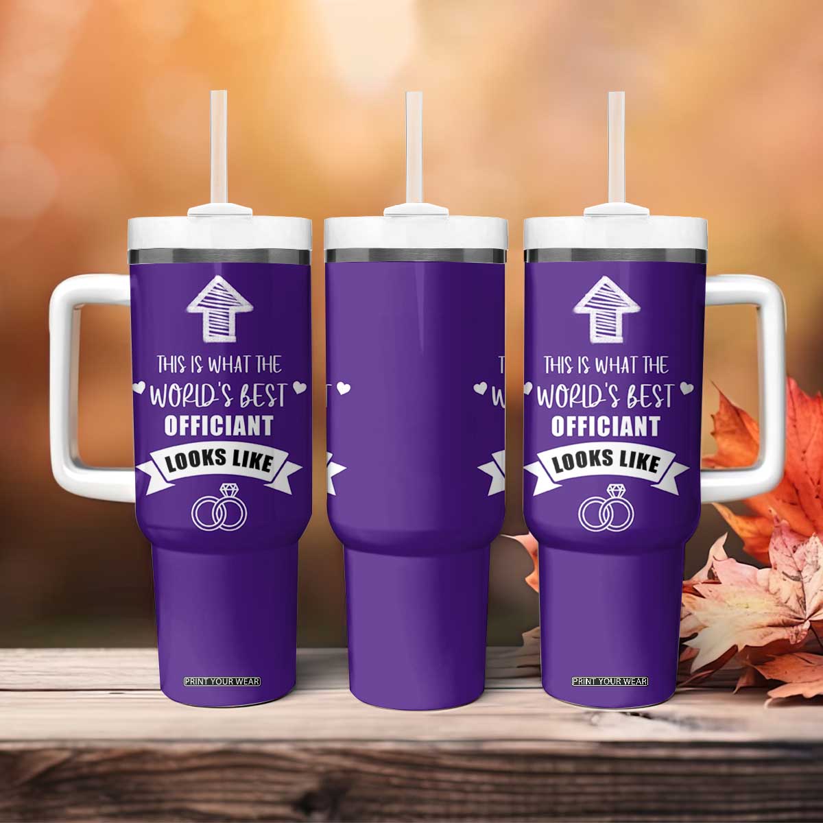 Groomsmen Proposal Gift Tumbler With Handle This Is What An Awesome Officiant Looks Like Bride Groom Thank You TB10 Print Your Wear