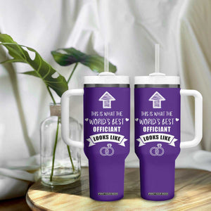 Groomsmen Proposal Gift Tumbler With Handle This Is What An Awesome Officiant Looks Like Bride Groom Thank You TB10 Print Your Wear