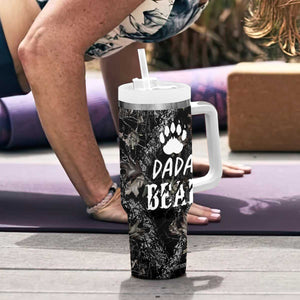 Gifts For Dad Tumbler With Handle Dada Bear American Flag TB10 Print Your Wear