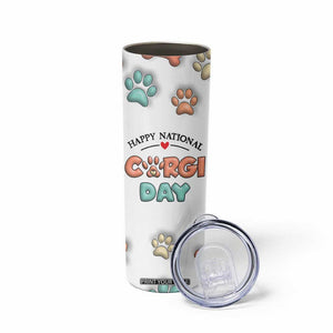 Corgi Lovers Skinny Tumbler 3D Inflated Effect Cute Dog Lovers Gift Happy National Corgi Day TB10 Print Your Wear