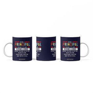 Funny Principal Gifts Coffee Mug School Principals Day Being A Principal Is Easy Like Riding A Bike TB10 Print Your Wear