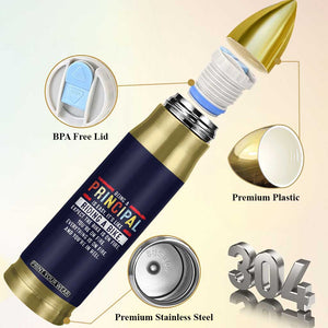 Funny Principal Gifts Bullet Tumbler School Principals Day Being A Principal Is Easy Like Riding A Bike TB10 Print Your Wear