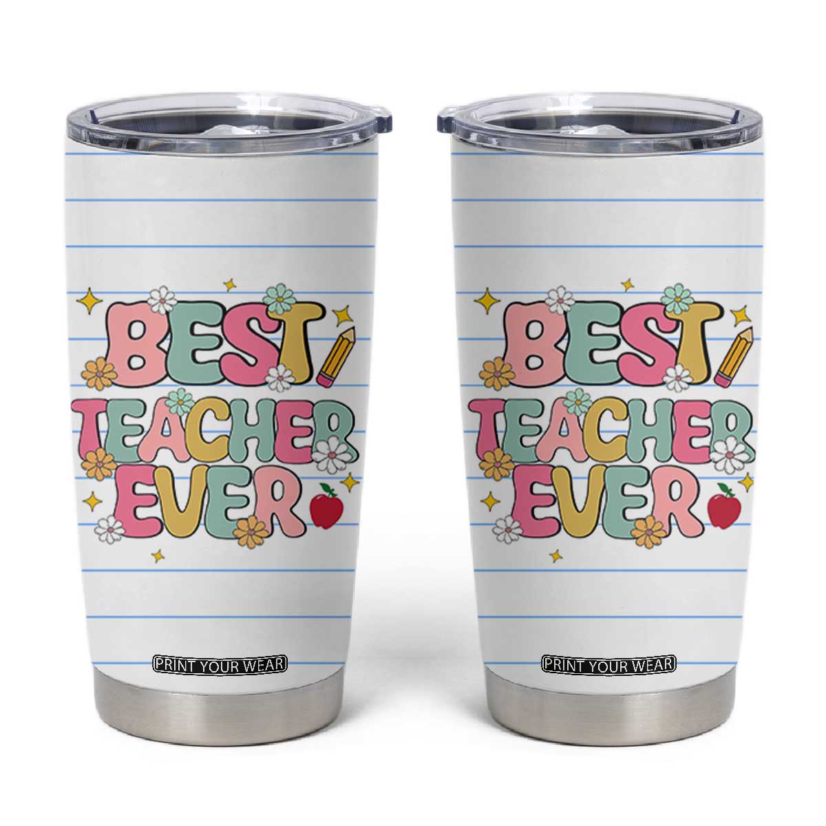 Teacher Tumbler Cup Appreciation Gift For Teachers TB10 White Print Your Wear