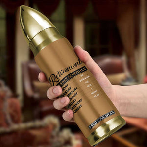 Retirement Gifts For Men Bullet Tumbler Retirement Weekly Schedule Coworker Leaving Goodbye Gift TB10 Print Your Wear