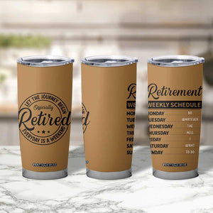 Retirement Gifts For Men Tumbler Cup Retirement Weekly Schedule Coworker Leaving Goodbye Gift TB10 Print Your Wear