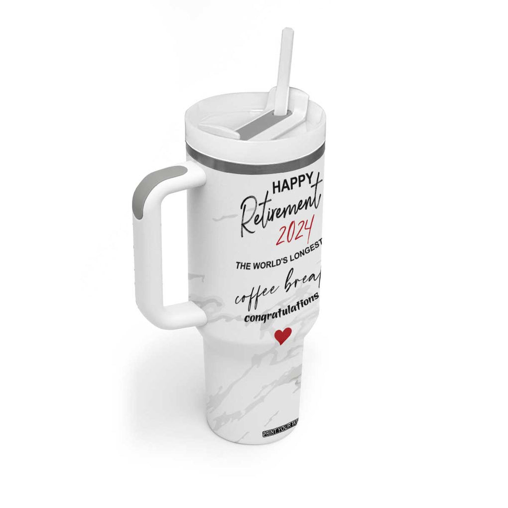 Happy Retirement 2024 Tumbler With Handle Officially Retired Gag Gifts for Coworker Lady Boss Friend Dad Mom Teacher Grandma Christmas TB10 Print Your Wear