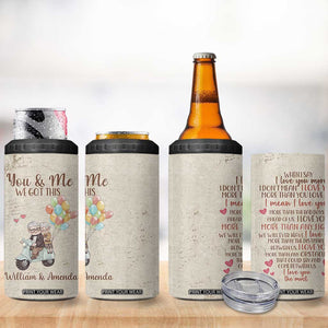 Personalized Couple Gift for Anniversary 4 in 1 Can Cooler Tumbler Custome Name Vintage Romantic Elderly Couple TB10 Print Your Wear