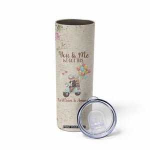 Personalized Couple Gift for Anniversary Skinny Tumbler Custome Name Vintage Romantic Elderly Couple TB10 Print Your Wear