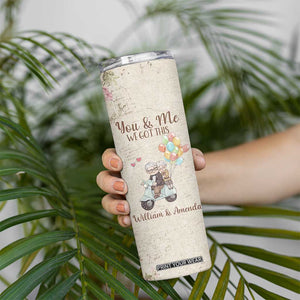 Personalized Couple Gift for Anniversary Skinny Tumbler Custome Name Vintage Romantic Elderly Couple TB10 Print Your Wear