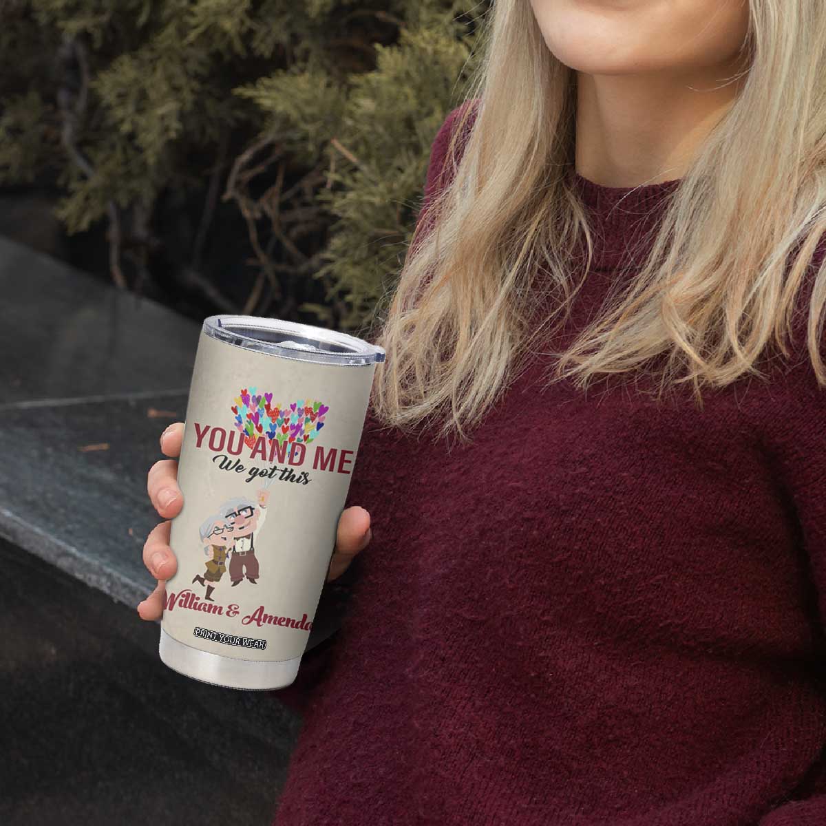 Personalized Anniversary Gift for Wife Tumbler Cup Custome Name To My Wife Love Quote From Husband TB10 Print Your Wear