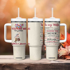 Personalized Anniversary Gift for Wife Tumbler With Handle Custome Name To My Wife Love Quote From Husband TB10 Print Your Wear