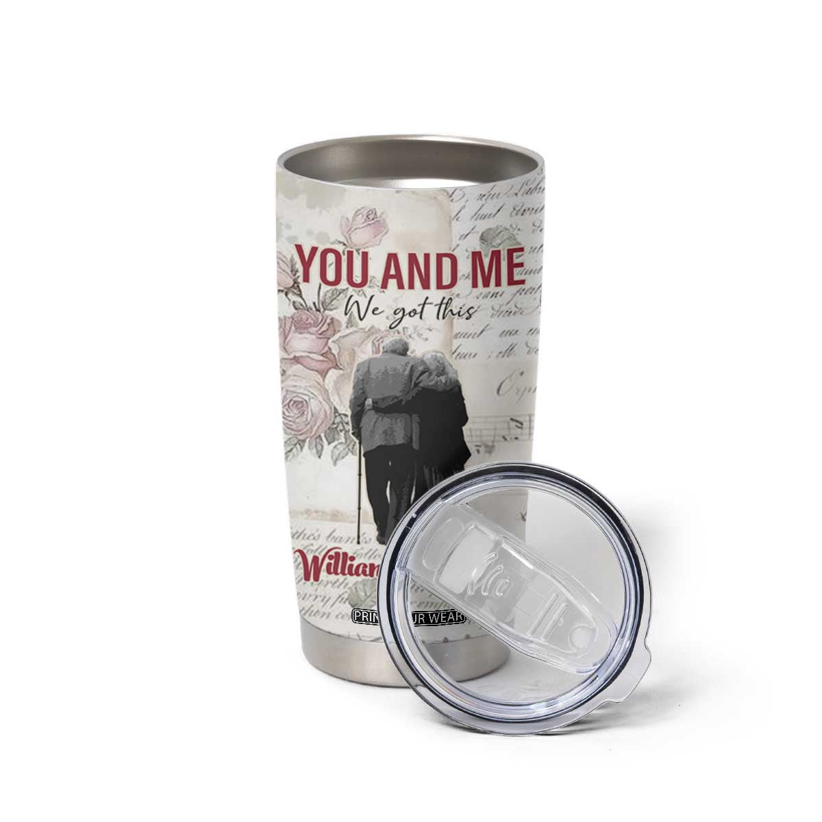 Personalized Anniversary Gift for Wife Tumbler Cup Custome Name Forever Married Love From Husband TB10 Print Your Wear