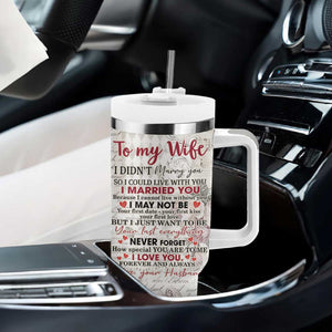 Personalized Anniversary Gift for Wife Tumbler With Handle Custome Name Forever Married Love From Husband TB10 Print Your Wear