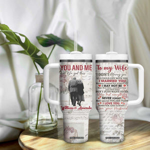 Personalized Anniversary Gift for Wife Tumbler With Handle Custome Name Forever Married Love From Husband TB10 Print Your Wear