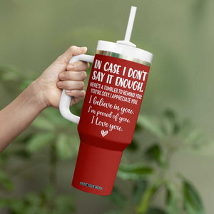 Romantic Gift for Her Tumbler With Handle Love Reminder Appreciation Message I Love You TB10 Print Your Wear