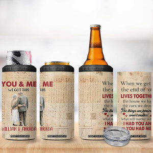 Personalized Anniversary Gift 4 in 1 Can Cooler Tumbler Custome Name You And Me Forever Love TB10 Print Your Wear