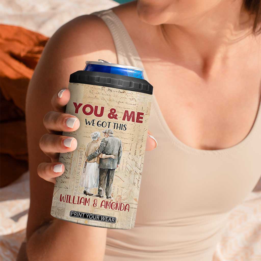 Personalized Anniversary Gift 4 in 1 Can Cooler Tumbler Custome Name You And Me Forever Love TB10 Print Your Wear